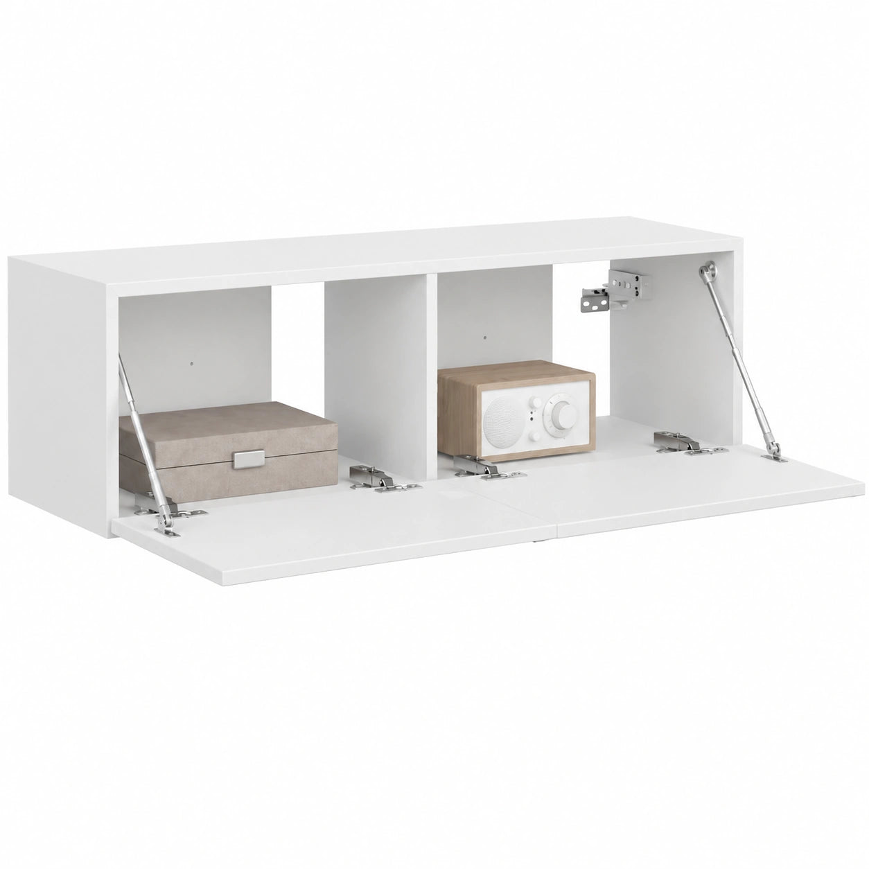 Mueble de TV Flotante Brillante 60x31x29.5 cm, Solución Moderna de Almacenamiento para Sala