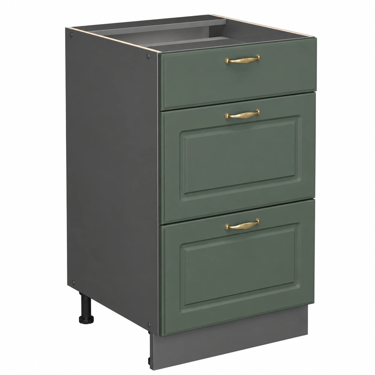 Vicco Armario Bajo de Cocina Fame-Line Verde Campo, 50 cm, Modular