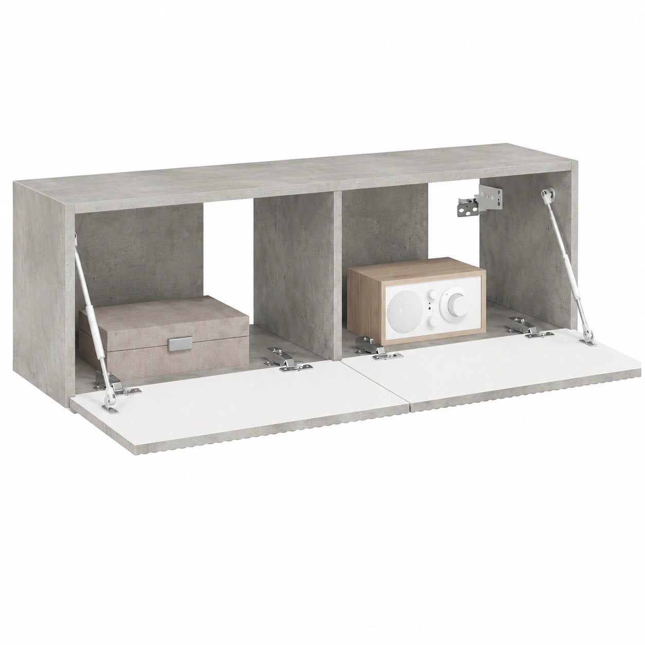 Base para TV de Pared de Estilo Moderno en Color Concreto 60x31x29.5 cm