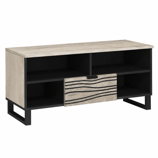 Mueble TV Moderno de Madera con Cajón, 105x33x46 cm, Organizador para Sala