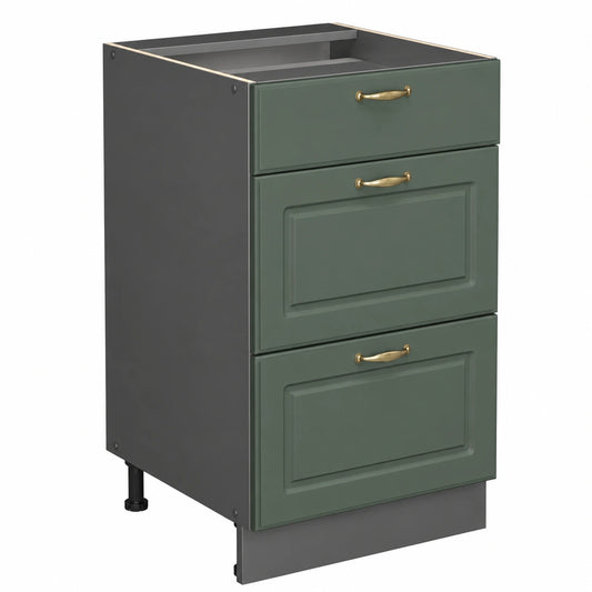 Vicco Armario Bajo de Cocina Fame-Line Verde Campo, 50 cm, Modular