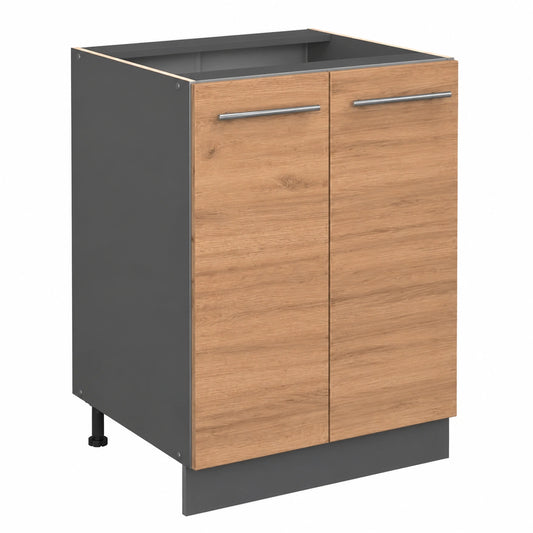 Gabinete de Cocina Vicco Fame-Line, Roble Dorado, 60 cm, Modular sin Encimera