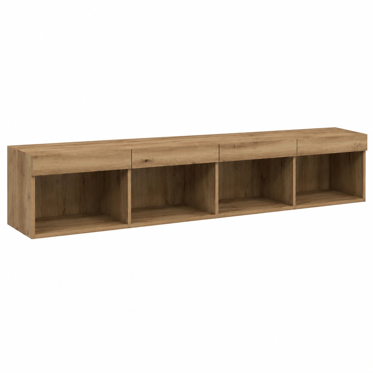 Conjunto de Muebles de TV con LED y Almacenamiento en Roble Artesano