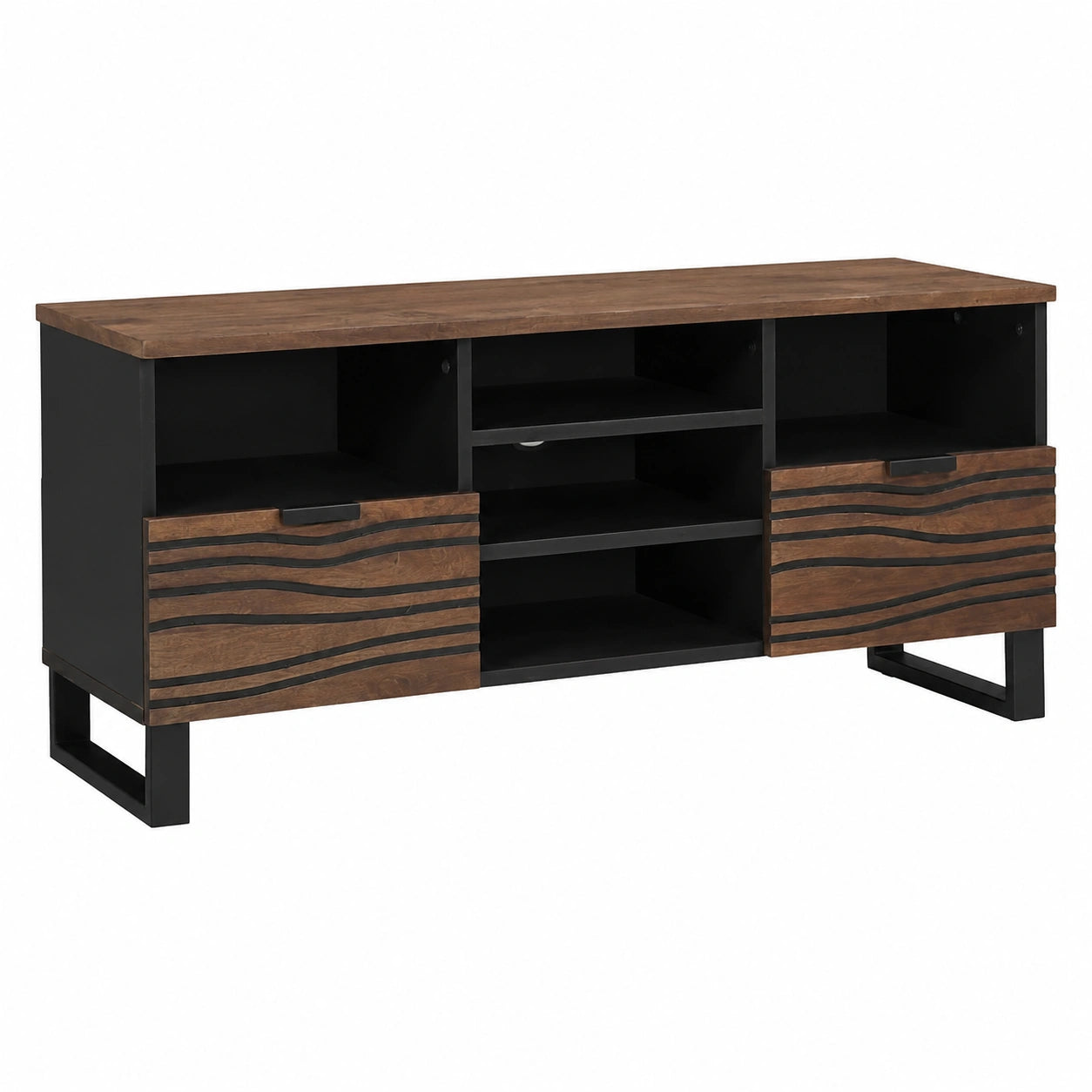 Mueble de TV de Nogal 100x33x46 cm, Diseño Moderno y Minimalista