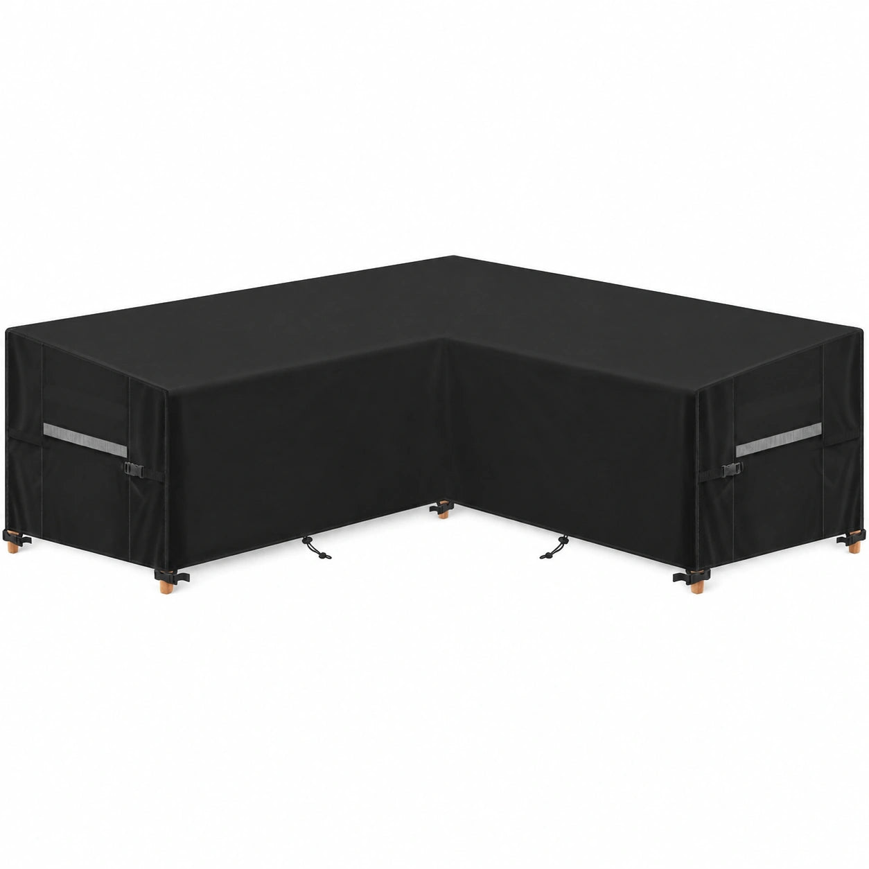 Cubre Sofá Esquinero Impermeable para Exterior Viento y UV Tela Oxford 420D 215x215x90x80/60cm