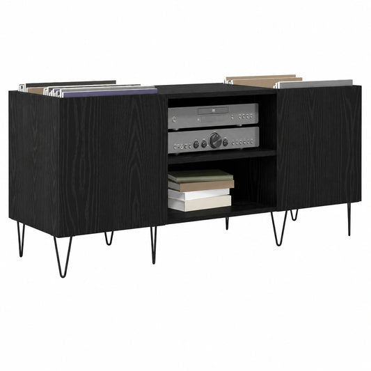 Estantería de Vinilos en Roble Negro para Sala de Estar 121x38x48 cm