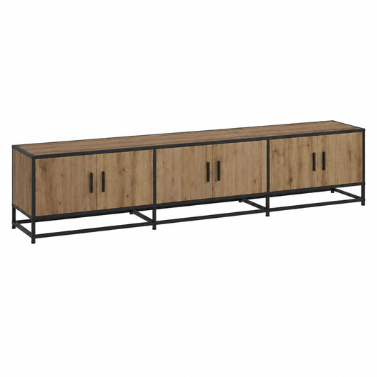 Centro de Entretenimiento Moderno Roble 240cm, Madera con 6 Puertas