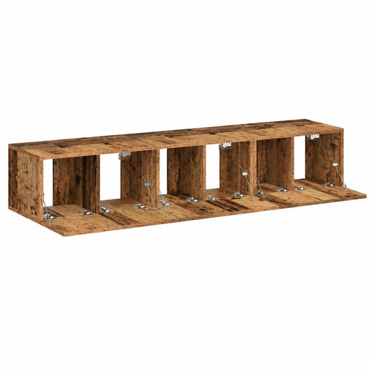 Centro de Entretenimiento Moderno de Madera con Puertas, Color Marrón